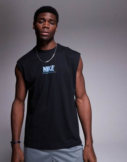 Nike Training Gym Life graphic vest in black ASOS