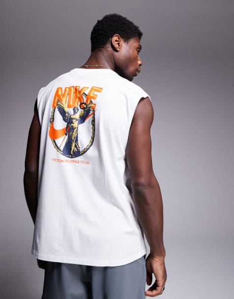 Nike Training Gym Life graphic vest in white - view 1