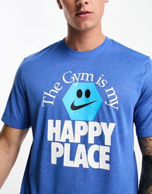 Nike Training Happy Place Dri-Fit t-shirt in blue