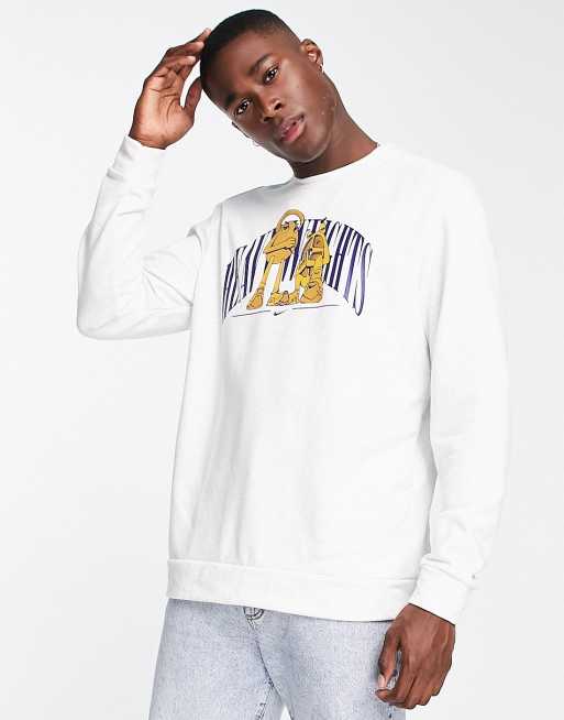 Nike Training Heavy Weights crew neck sweat in white