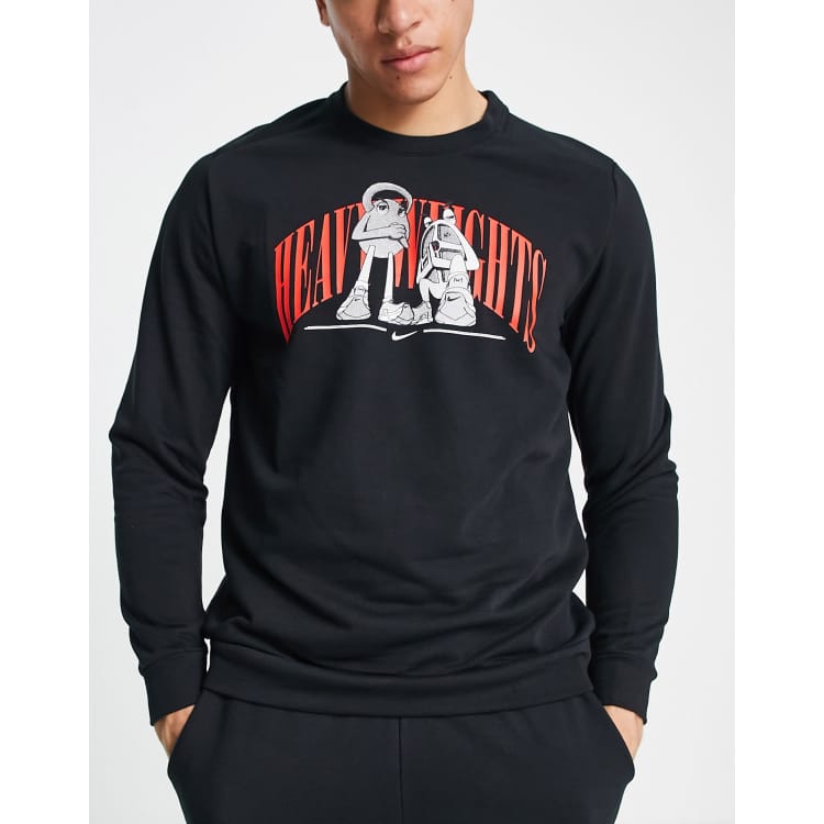 Nike Training Heavy Weights crew neck sweatshirt in black | ASOS