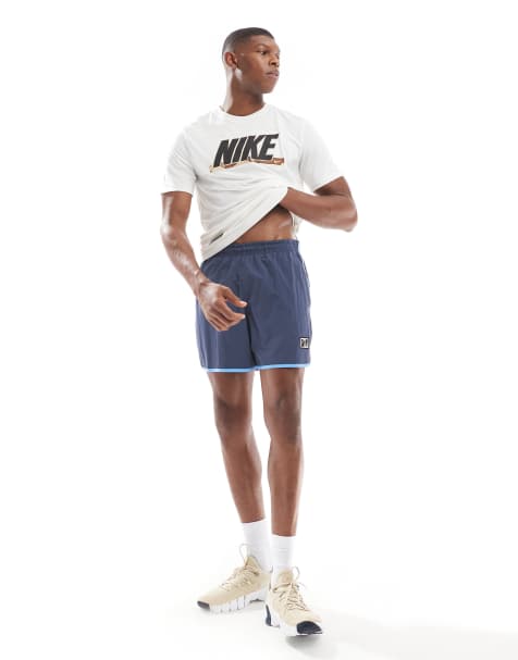Nike Training – Heritage – Blå, vävda shorts, 5 tum - view 1