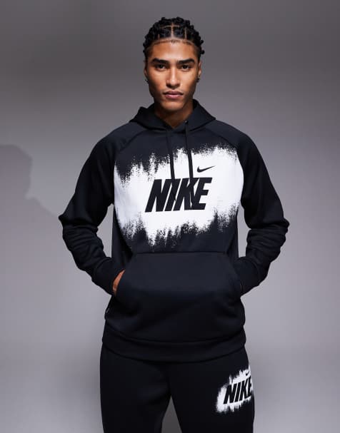 Nike Training Heritage graphic hoodie in black - view 1