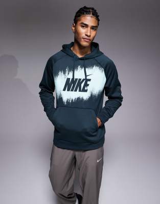 Nike Training Nike Training Heritage graphic hoodie in dark green