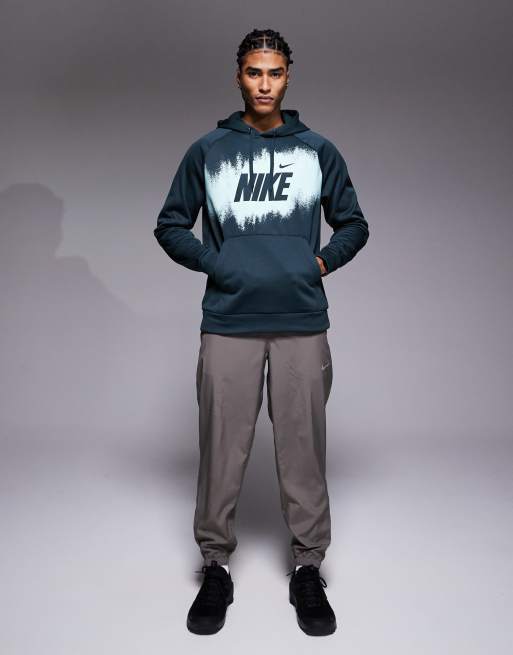 Nike Training Heritage graphic hoodie in dark green ASOS