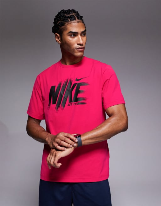 Nike Training Heritage graphic T-shirt in pink, 1 of 5