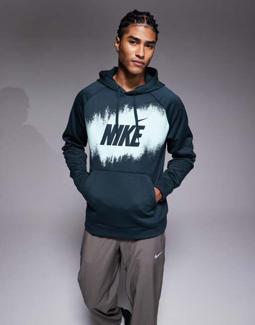 Nike Training - Heritage - Hoodie met grafische print in donkergroen