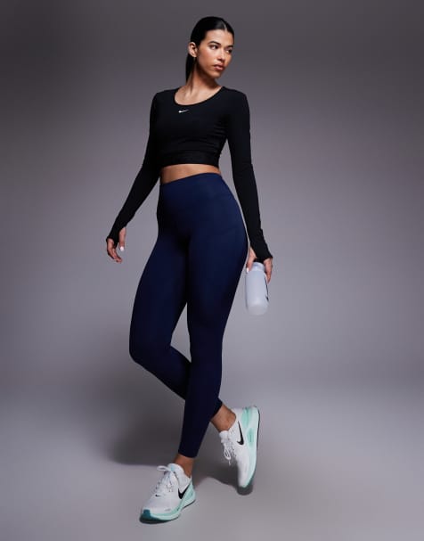 Nike Training high rise 7/8 leggings in navy - view 1