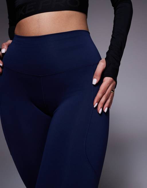 Nike Training high rise 7/8 leggings in navy, 2 of 5