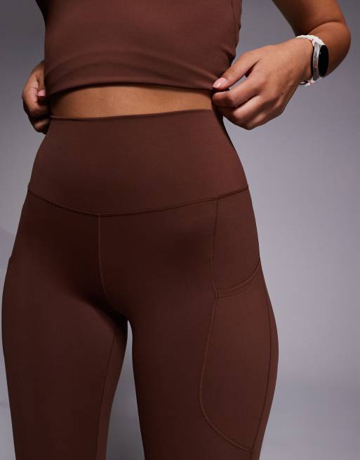 Nike Training high waist 7/8 leggings in brown, 5 of 5