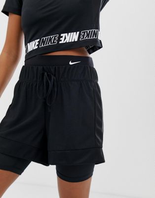 nike double layer shorts