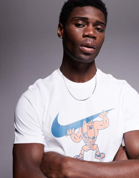 Nike Training - Hvid T-shirt med træningshundegrafik - view 1