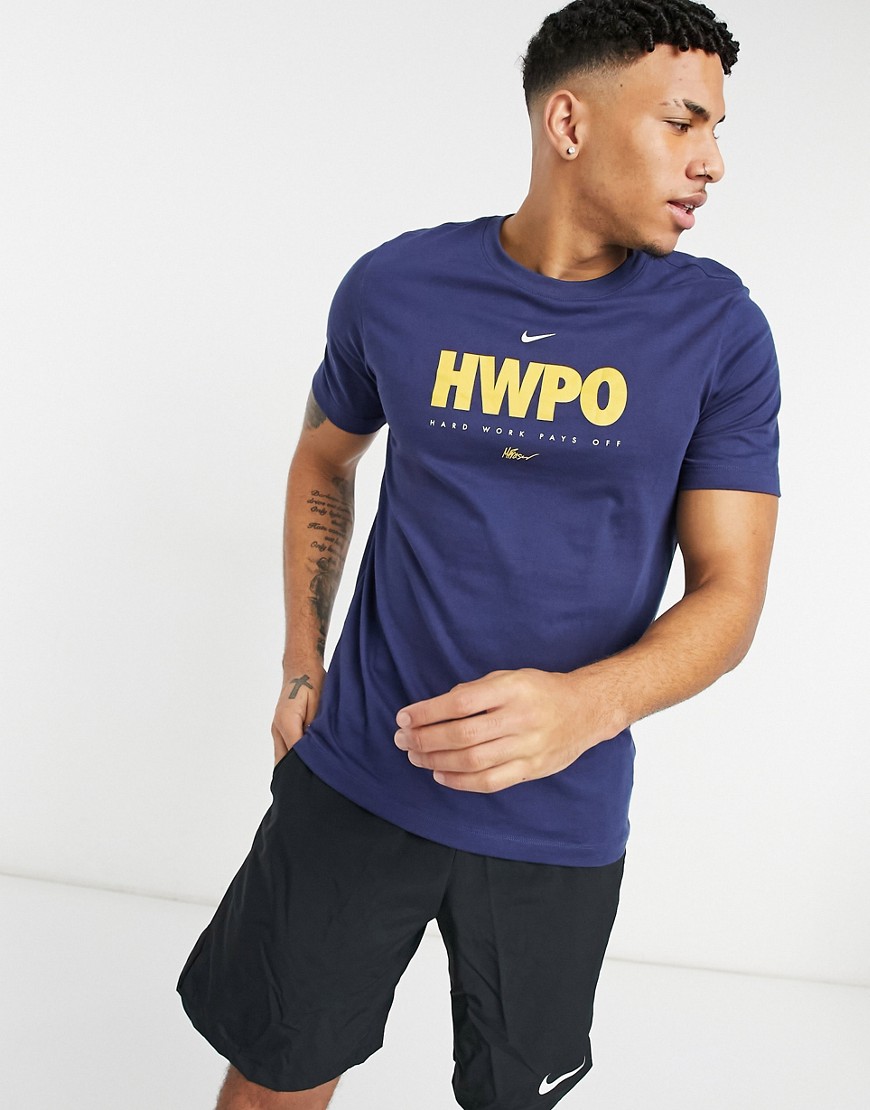 Nike Training HWPO graphic t-shirt in navy