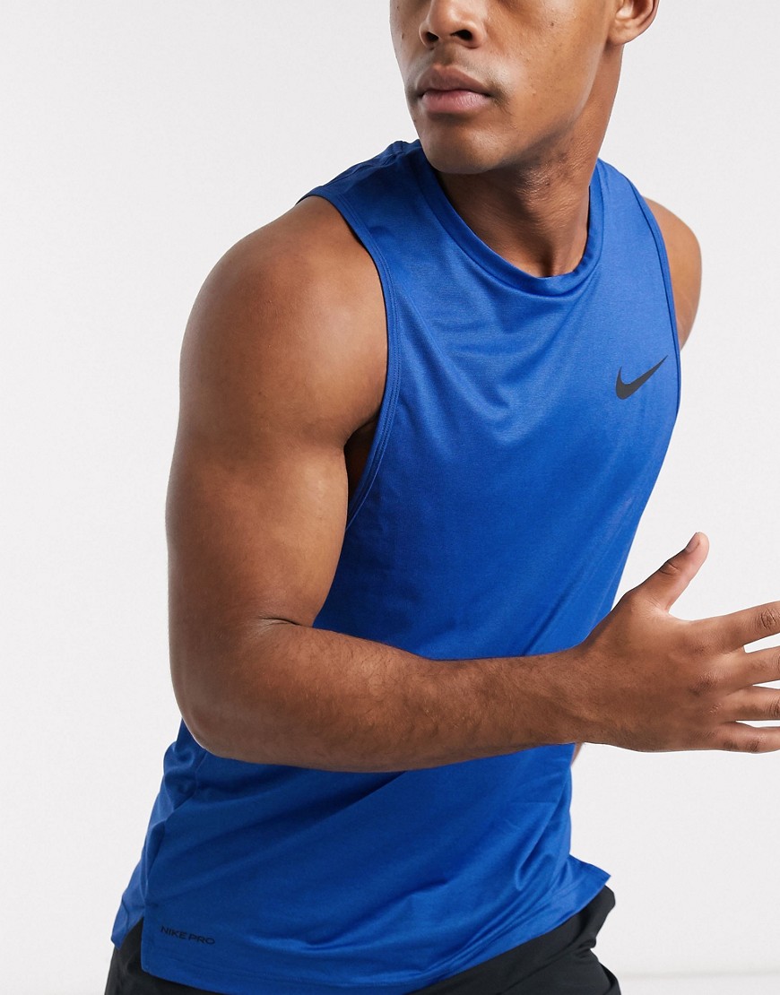 Nike Training hyper dry tank in blue