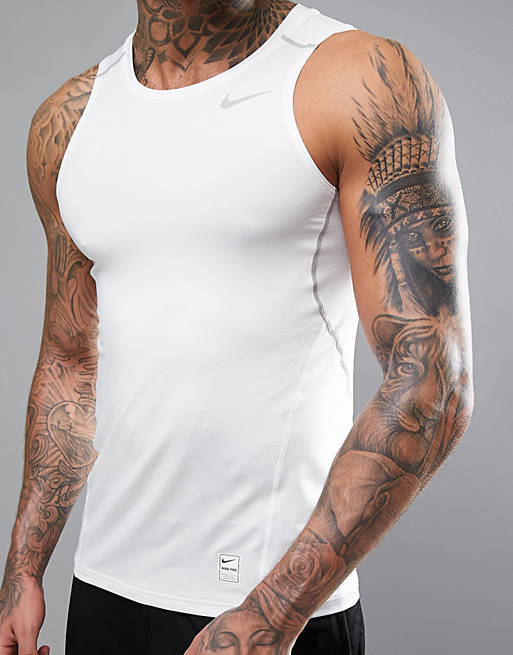 Nike Training Hypercool Compression Vest In White 801248-100
