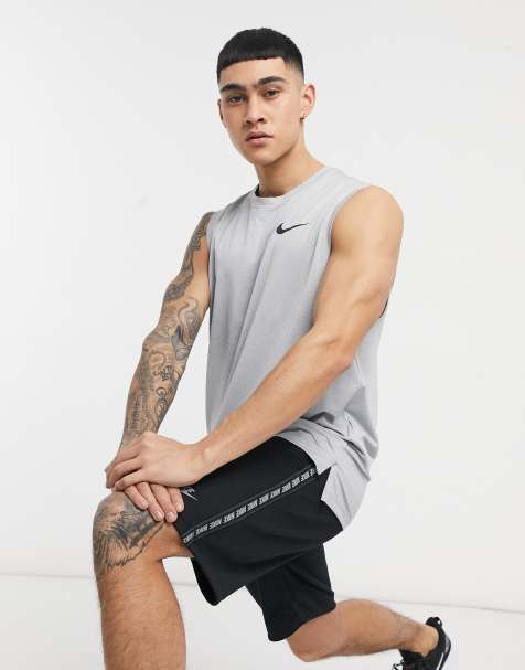 Asos Uomo Abbigliamento Top e t-shirt T-shirt T-shirt senza maniche Top senza maniche oversize in maglia con stampa a spirale 