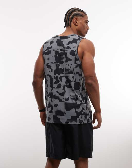 Nike Training Hyverse Dri-FIT vest in grey and black print, 5 of 5