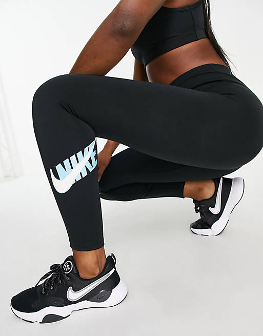 Nike Training Icon Clash Dri-Fit logo leggings in black | ASOS