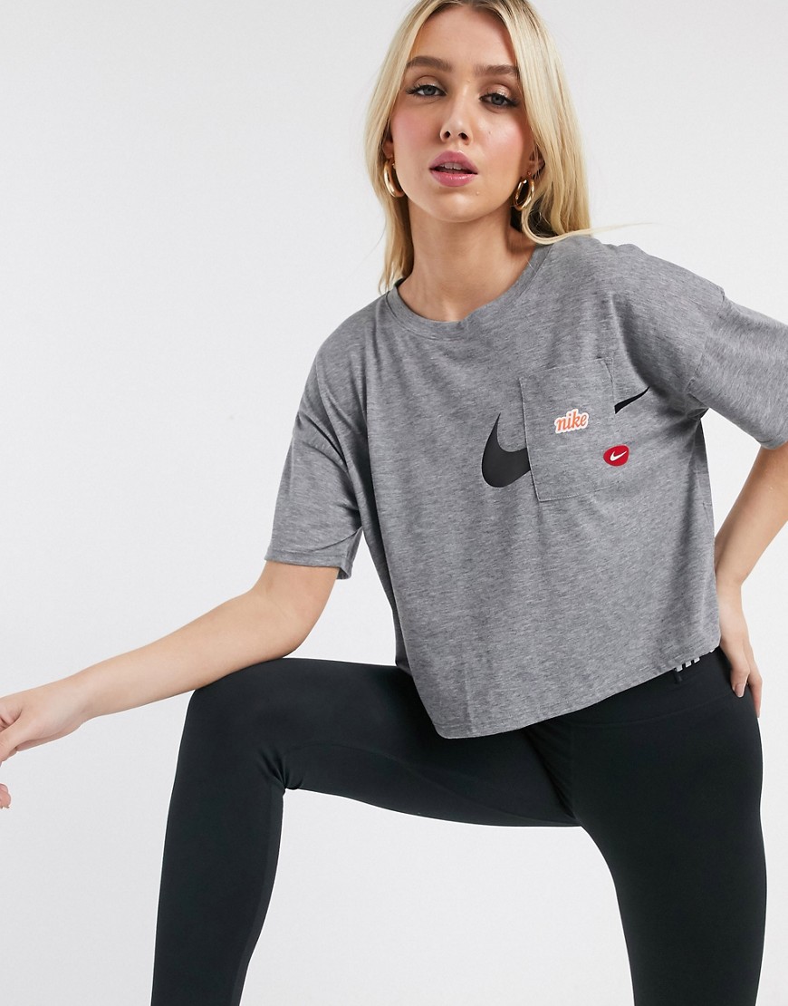 Nike Training Icon Clash logo t-shirt in grey