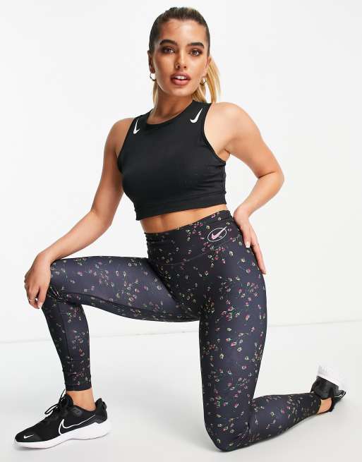 Nike Training Icon Clash Luxe Dri-FIT ditsy floral leggings in black