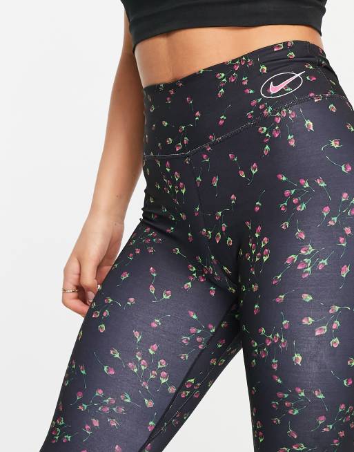 Nike Dri-Fit Floral Print Leggings - Size Small