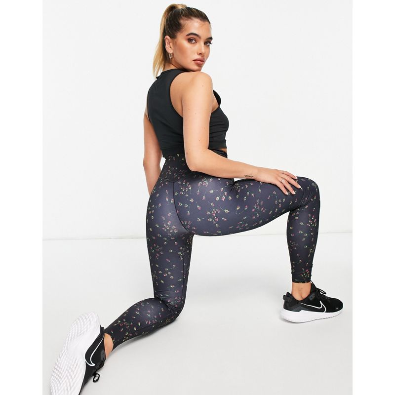 Donna Activewear Nike Training - Icon Clash Luxe Dri-FIT - Leggings neri a fiorellini