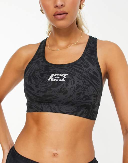 Nike Dri-FIT Swoosh Sports Bra - White/Black • Price »