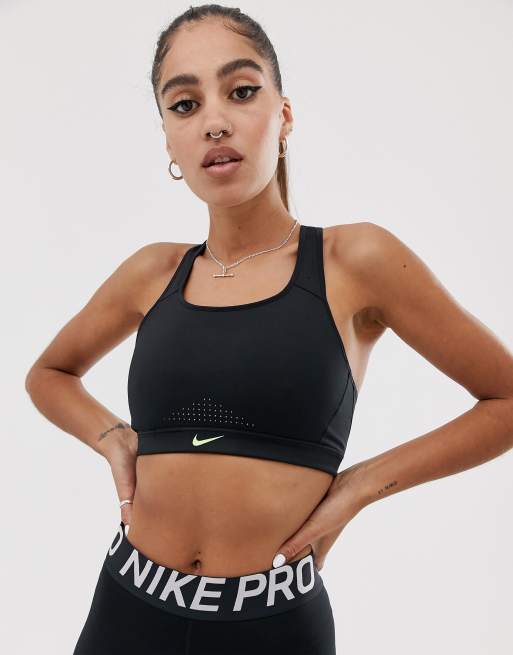 Nike Training High Support Pro Rival Bra In Black