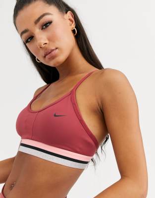 nike training indy bra in pink