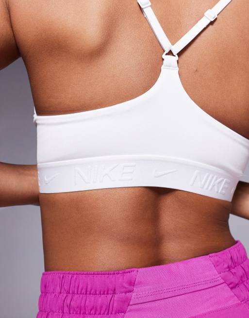 Nike Training - Indy - Brassière de sport à soutien léger - Blanc, 2 de 4