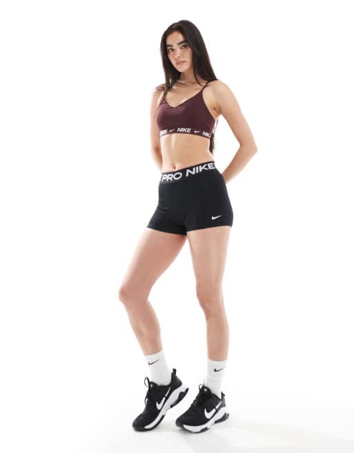 Nike Training - Indy - Brassière de sport maintien léger en tissu Dri-FIT - Bordeau, 2 de 4
