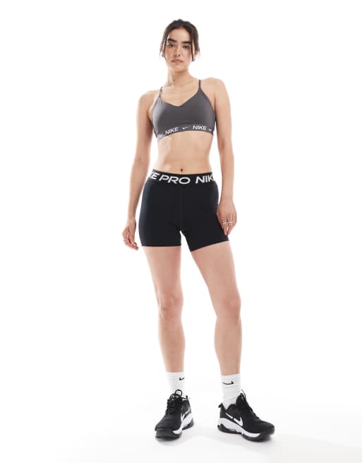 Nike Training - Indy Dri-FIT - Reggiseno sportivo a supporto leggero grigio, 3 di 4