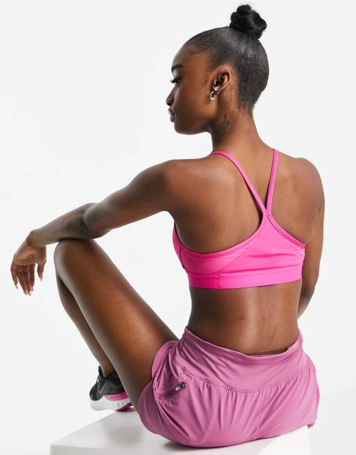 Nike Training - Indy Dri-FIT - Reggiseno sportivo rosa vivo a supporto leggero, 2 di 4