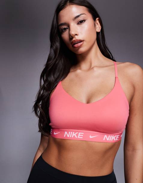 Nike Training - Indy Dri-FIT - Sport bh met lichte ondersteuning in roze - view 1