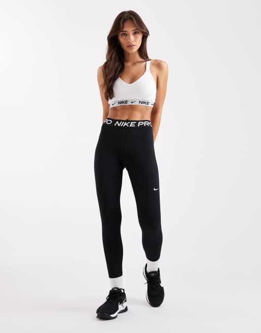 Nike Training - Indy Dri-FIT - Sport bh met medium ondersteuning in wit, 3 van 4