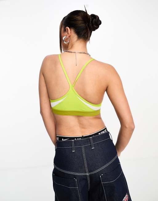 Nike Training Indy Dri-Fit v-neck light support sports bra in