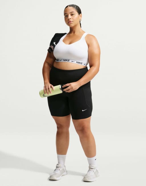 Nike Training Indy High-Support Padded Adjustable Sports Bra in White, 4 of 4