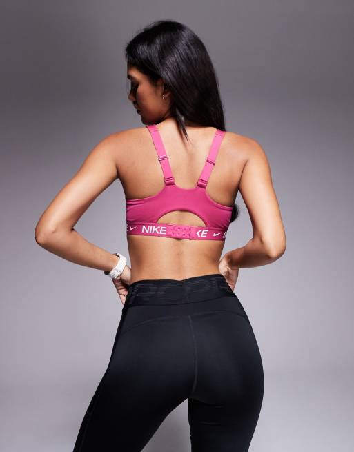Nike Training Indy high support sports bra in dark pink, 2 of 4