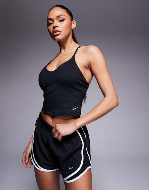 Nike Training Indy light support sports bra tank top in black
