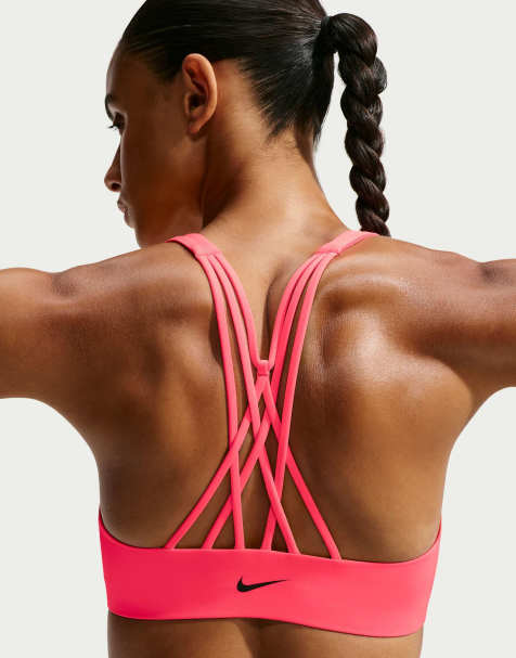 Nike Training Indy Light-Support Strappy Sports Bra in Red