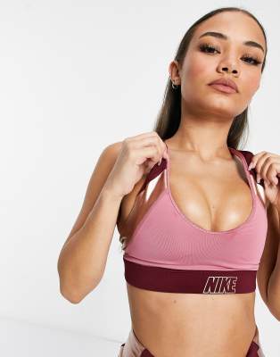 nike training indy logo sports bra