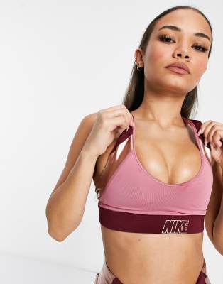 nike training indy logo bra