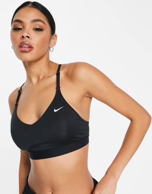 Nike Training Indy non padded bra in black | ASOS