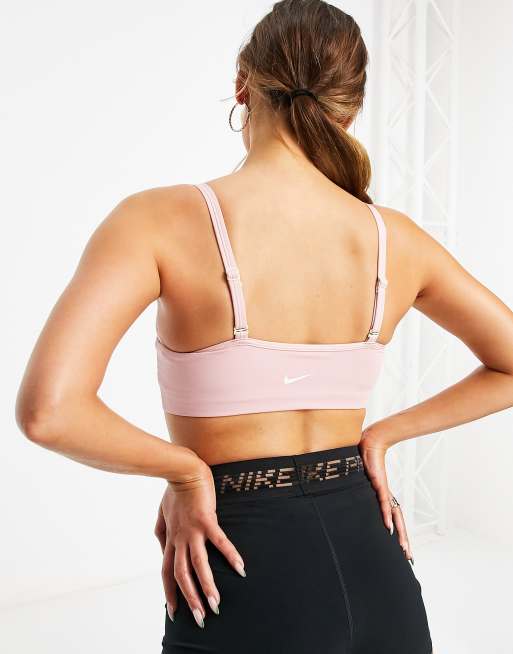 Nike Training – Indy – Rosa Sport-BH mit leichter Stützfunktion und Logo, 2 von 4
