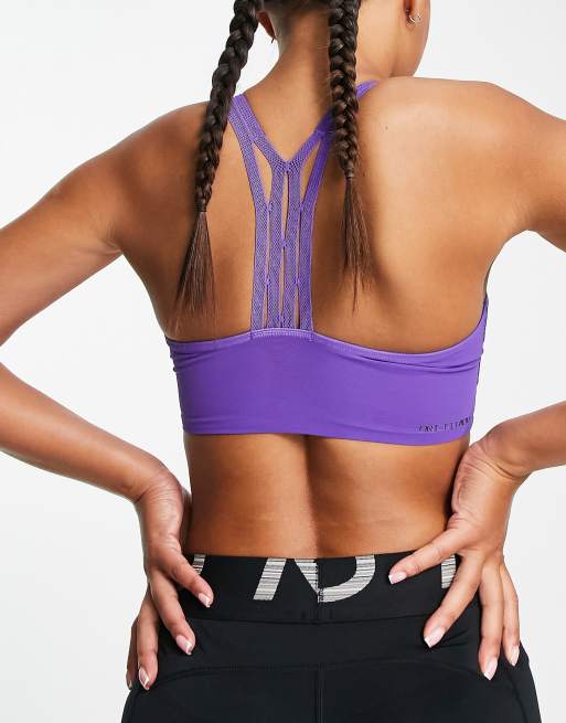 Nike Sports Bra Pro Classic Logo Violet Shock/Black/White Women