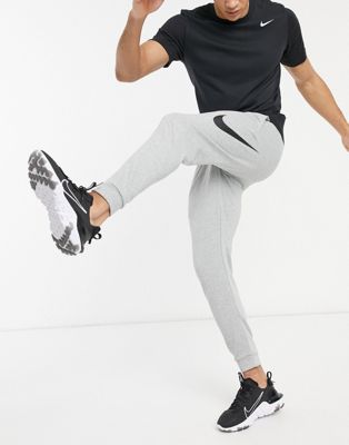 Nike Training – Jogginghose in Grau mit Swoosh-Logo
