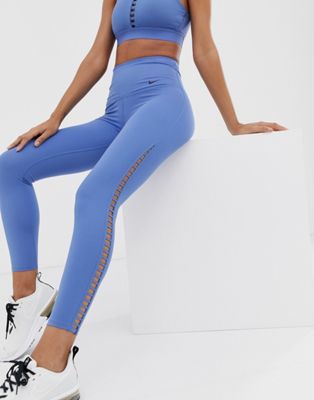 Nike Training lattice leggings in blue 