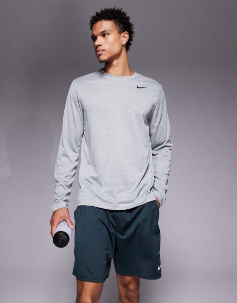 Nike Training - Legend - DRI-Fit top met lange mouwen in grijs - view 1