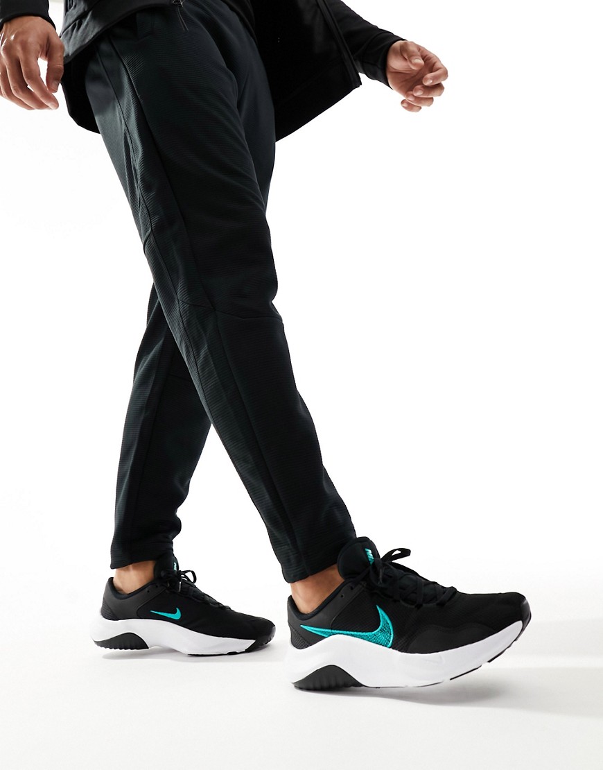 Nike Training Legend Essential 3 NN trainer in black and teal
