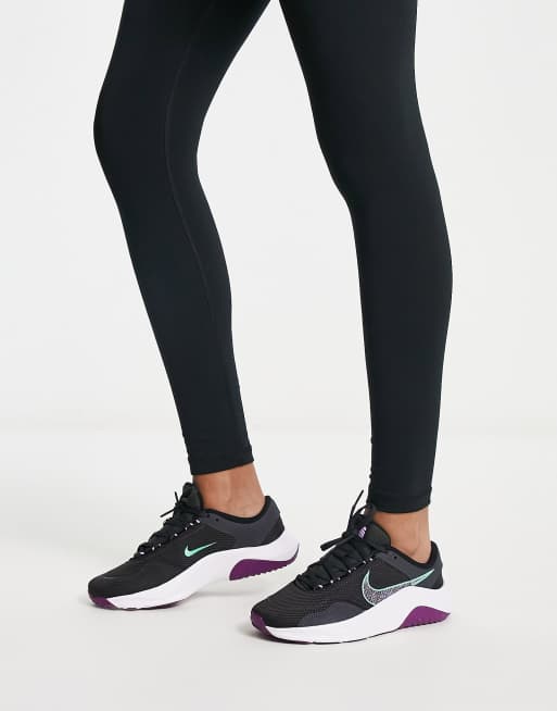 Nike Training Legend Essential trainers in black and purple ASOS